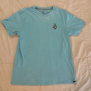 VOLCOM Blue Logo Graphic Tee Shirt Skate Surf Men sz Large